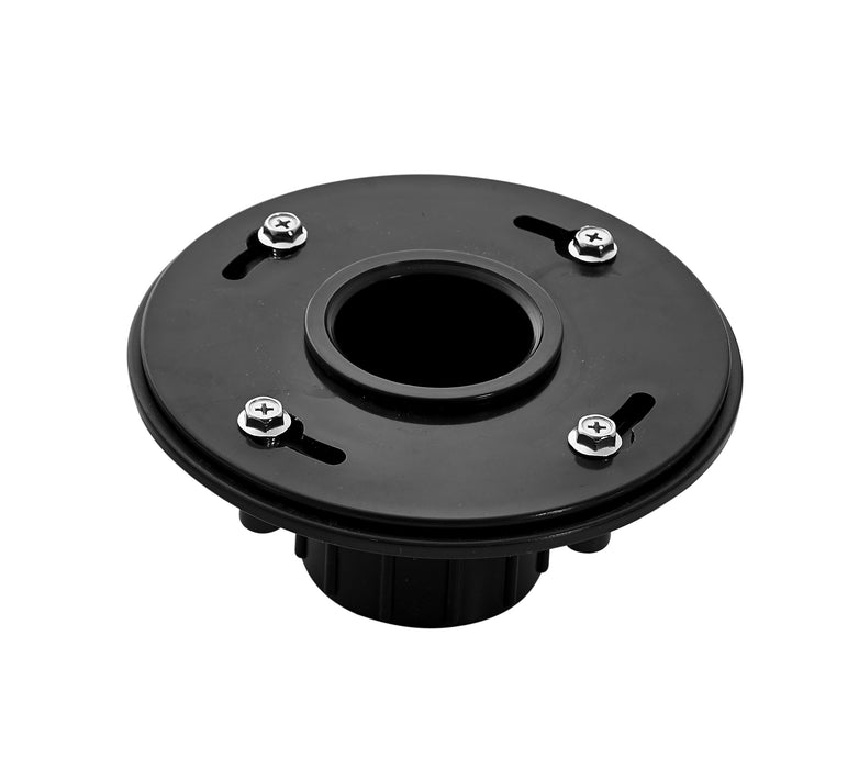 Aquamoon  Black Matte Insert 6 X 6  Linear Shower Drain, 316 Stainless Steel Square With Hair Strainer