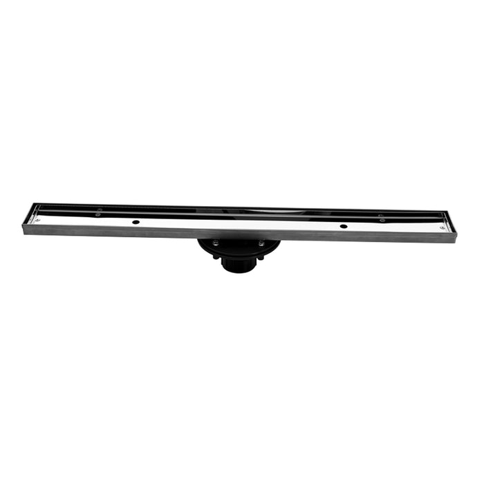 Aquamoon  Tile Insert 24-Inch  Linear Shower Drain, 316 Stainless Steel Rectangle With Hair Strainer