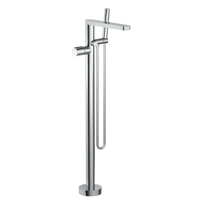 Aquamoon Barcelona Chrome Freestanding Bathtub Faucet Tub Filler Floor Mount Single Handle With Hand Shower