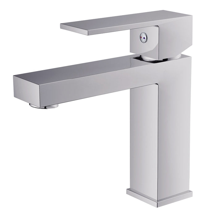 Aquamoon Milan Single Hole Mount Bathroom Vanity Faucet Chrome Finish