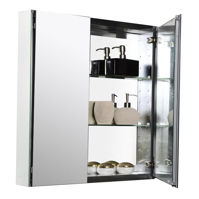 Aquamoon Mm20 Frameless 25" X26" Bathroom Medicine Cabinet Recess Or Wall Mounted Installation