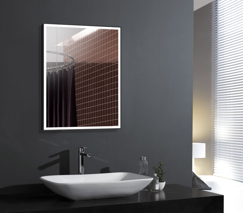 Aquamoon 257501 Led Bathroom Mirror 24" X 31" Wall Mounted Side Switch 6000K High Lumen With Anti-Fog