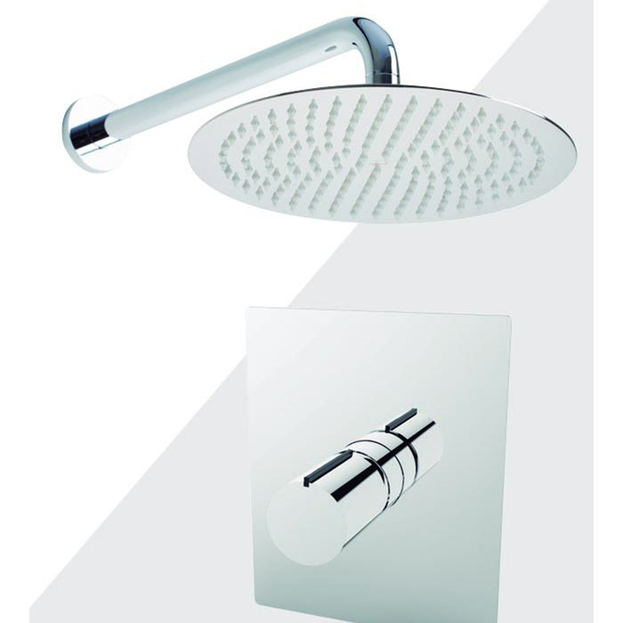 Aquamoon BARCELONA Brush Nickel  Shower with Tub Spout and 12" Rain Shower Head, Wall Mounted Arm + Rough in + Trim Incluided SETBAR11222
