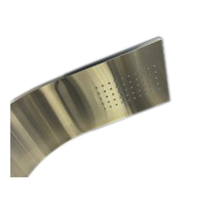 Aquamoon Niagara Duo  Stainless Steel  Wall Mount Bathroom Shower Panel 60 X 7.5 With  Rainfall Shower Head + Handhled Shower + Massage Body Jets