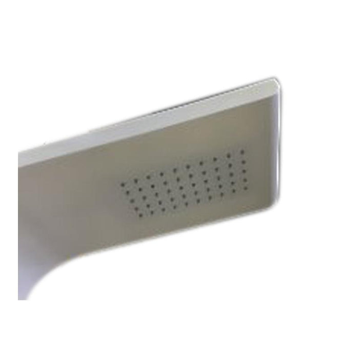 Aquamoon Brescia White Wall Mount Bathroom Shower Panel 57.5 X 8.5 With  Rainfall Shower Head + Handhled Shower + Massage Body Jets