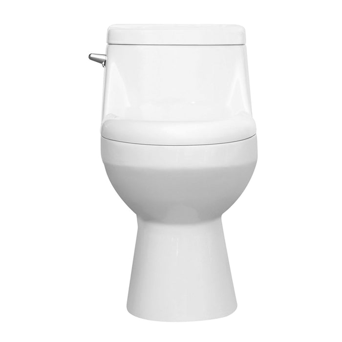 Aquamoon 212 Ada Single Flush Elongated One Piece Toilet With Soft Closing Seat, Water Sense, High-Efficiency, Color White