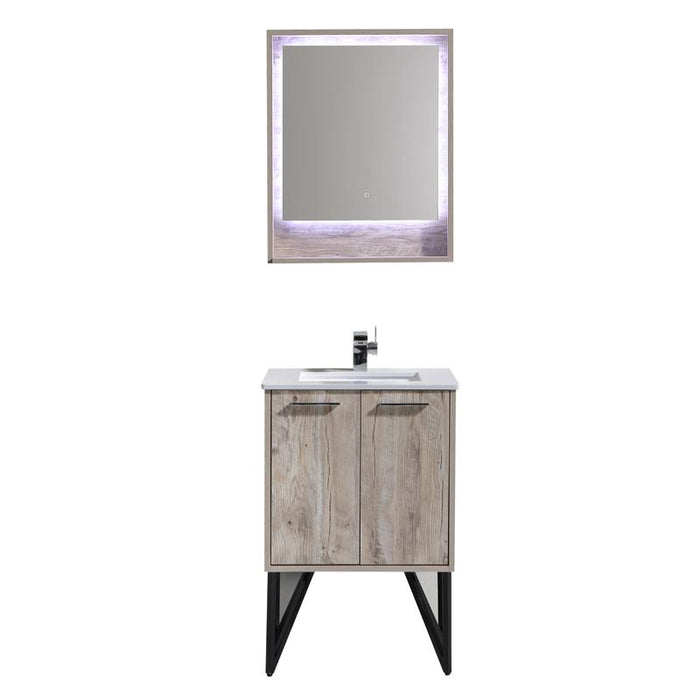 Aquamoon Canyon 24 Ashwood Wall Mounted or Free Standing Bathroom Vanity Set