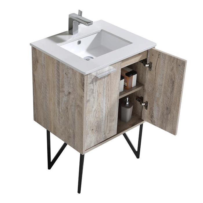 Aquamoon Canyon 24 Ashwood Wall Mounted or Free Standing Bathroom Vanity Set