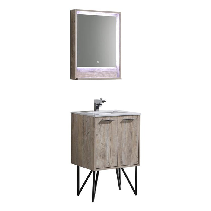 Aquamoon Canyon 24 Ashwood Wall Mounted or Free Standing Bathroom Vanity Set