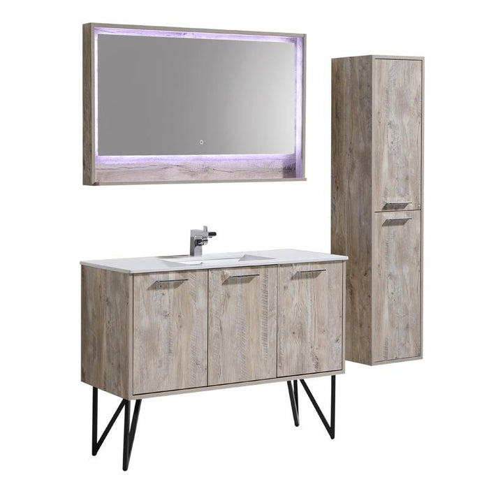 Aquamoon Canyon 48 Ashwood Wall Mounted or Free Standing Modern Bathroom Vanity Set