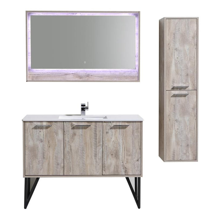 Aquamoon Canyon 48 Ashwood Wall Mounted or Free Standing Modern Bathroom Vanity Set