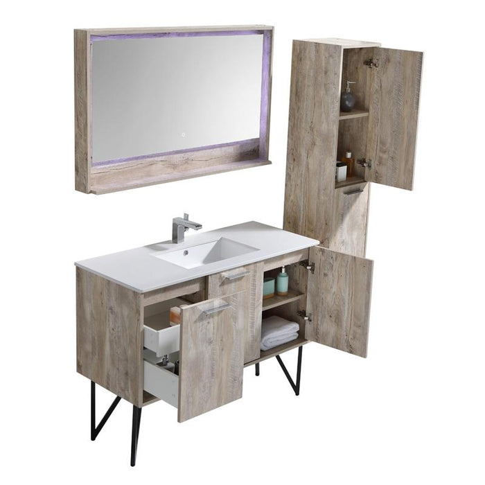 Aquamoon Canyon 48 Ashwood Wall Mounted or Free Standing Modern Bathroom Vanity Set