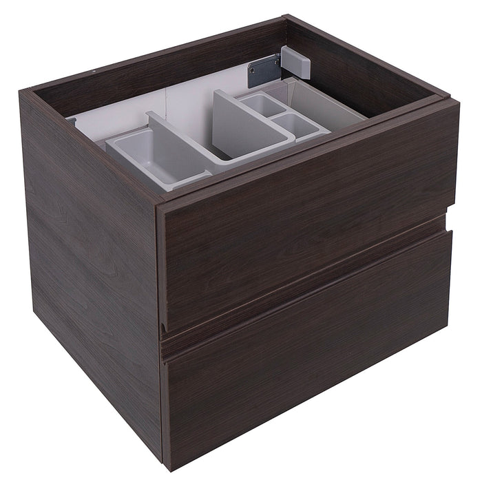 Aquamoon Contessa 24 Wendge Wall Mounted Modern Cabinet - CABINET ONLY