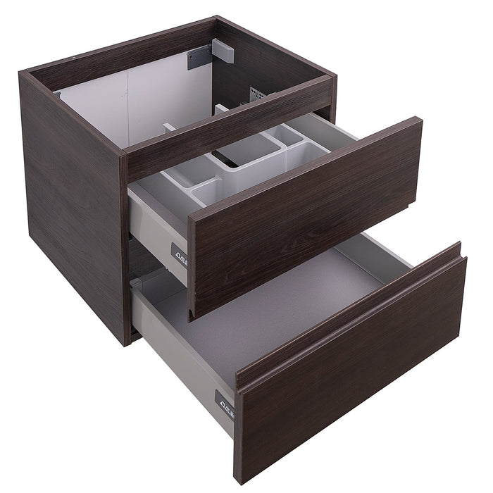 Aquamoon Contessa 24 Wendge Wall Mounted Modern Cabinet - CABINET ONLY