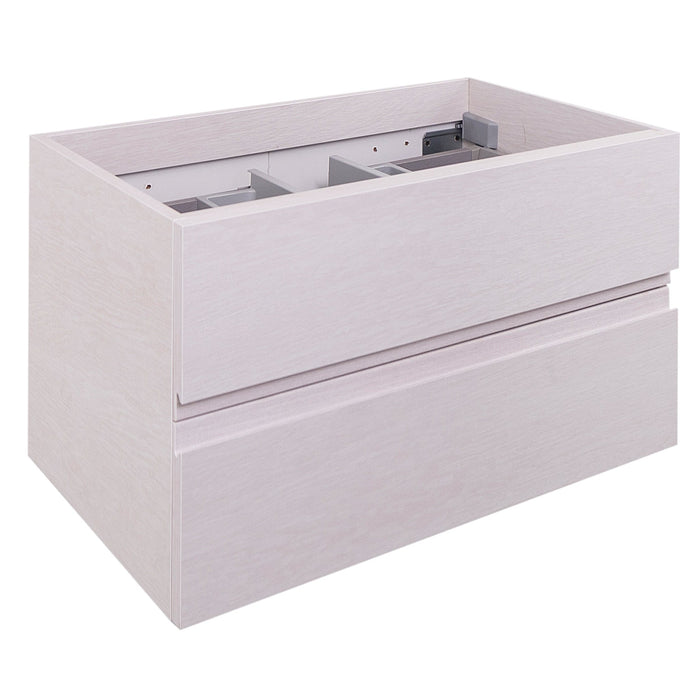 Aquamoon Contessa 31 White Oak Wall Mounted  Modern Cabinet - CABINET ONLY