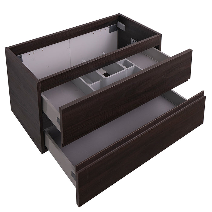 Aquamoon Contessa 36 Wendge Wall Mounted  Modern Cabinet - CABINET ONLY