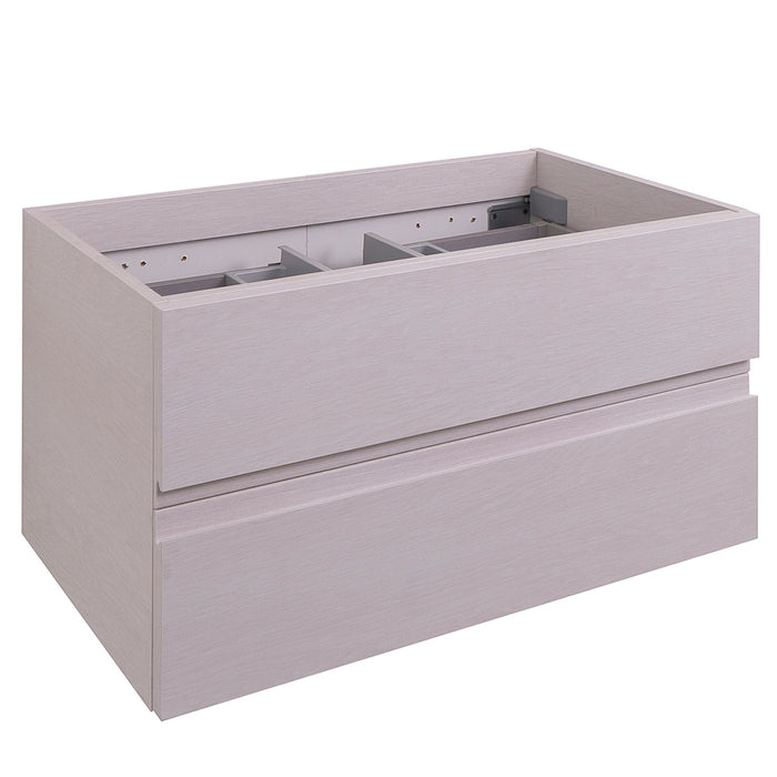 Aquamoon Contessa 36 White Oak Wall Mounted  Modern Cabinet - CABINET ONLY