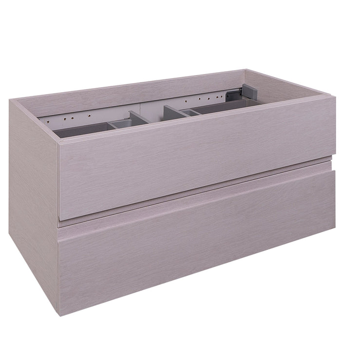 Aquamoon Contessa 39 White Oak Wall Mounted  Modern Cabinet - CABINET ONLY