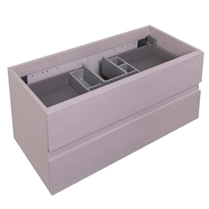 Aquamoon Contessa 39 White Oak Wall Mounted  Modern Cabinet - CABINET ONLY