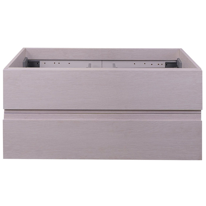 Aquamoon Contessa 39 White Oak Wall Mounted  Modern Cabinet - CABINET ONLY