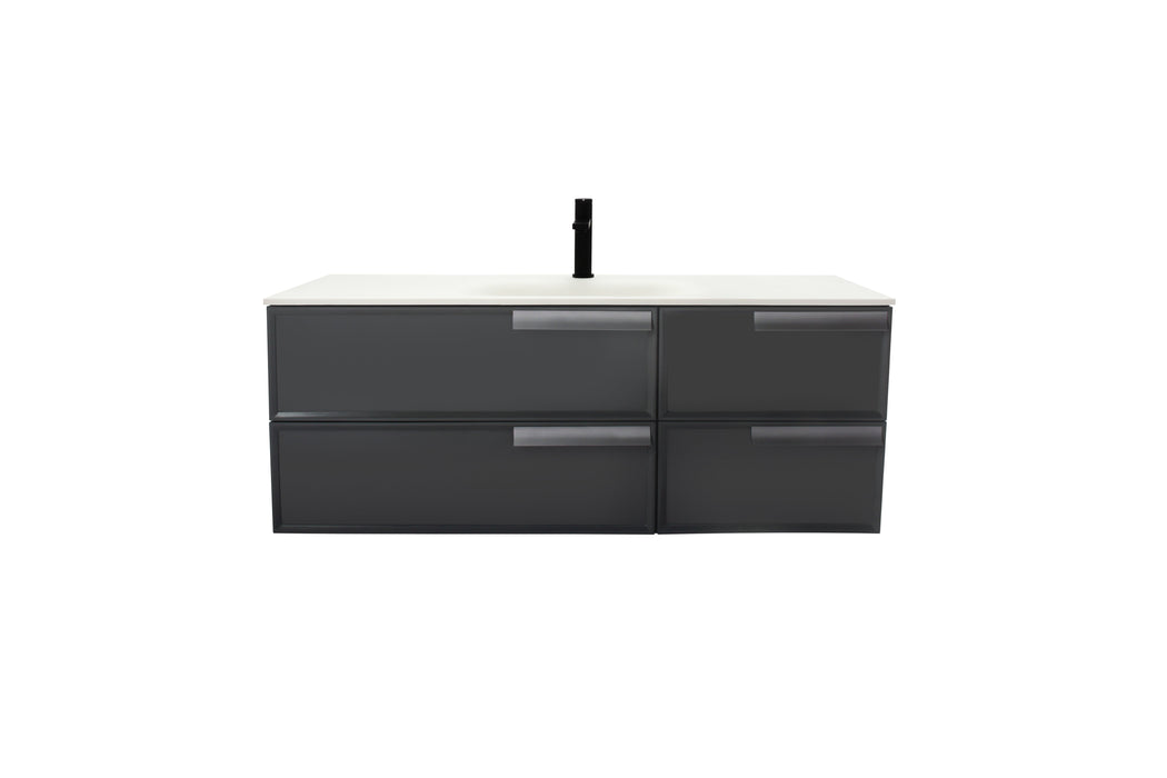 Aquamoon Garda 48 Grey Wall Hung Modern Bathroom Vanity Set