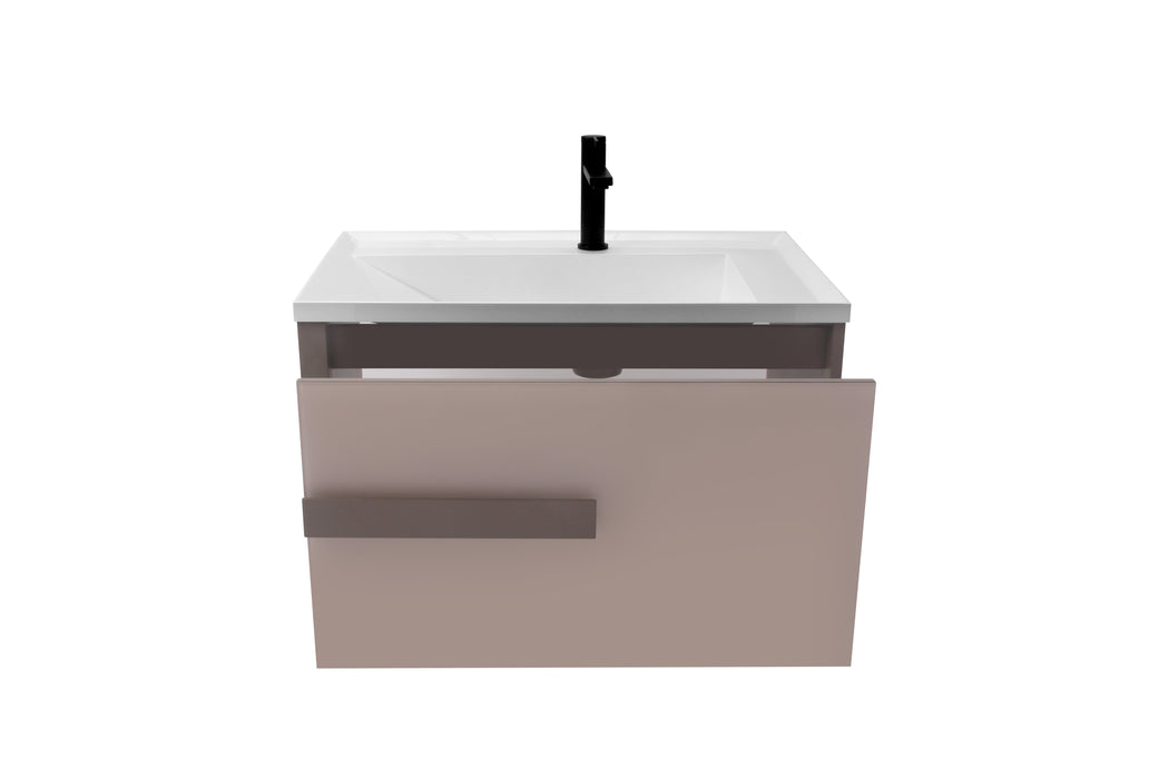 Aquamoon Geneva 30 Brown Wall Hung Modern Bathroom Vanity Set