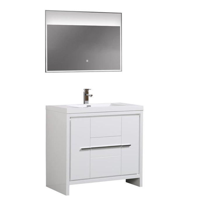 Aquamoon Granada 36 White Free Standing  Modern Cabinet