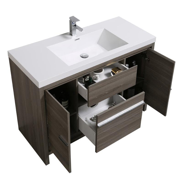 Aquamoon Granada 48 Maple Grey Free Standing  Modern Cabinet - CABINET ONLY