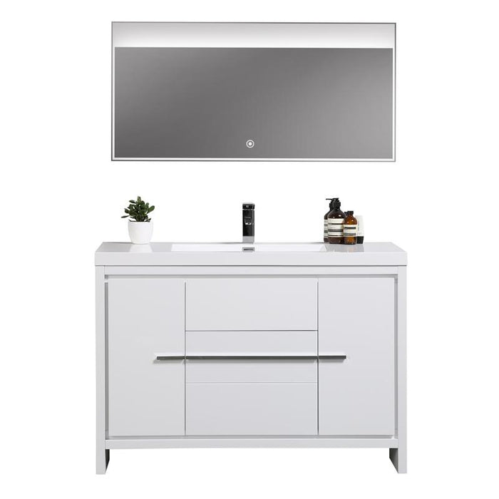 Aquamoon Granada 48 White Free Standing  Modern Cabinet