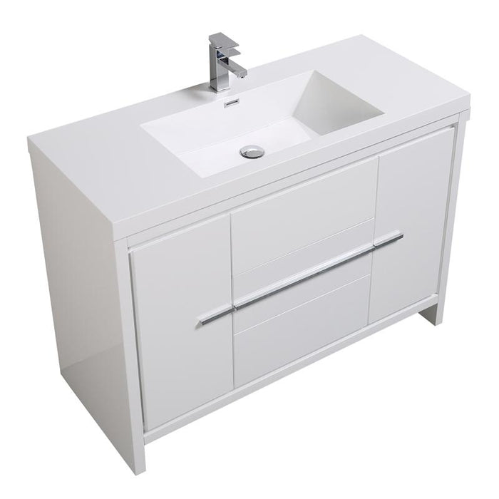 Aquamoon Granada 48 White Free Standing  Modern Cabinet