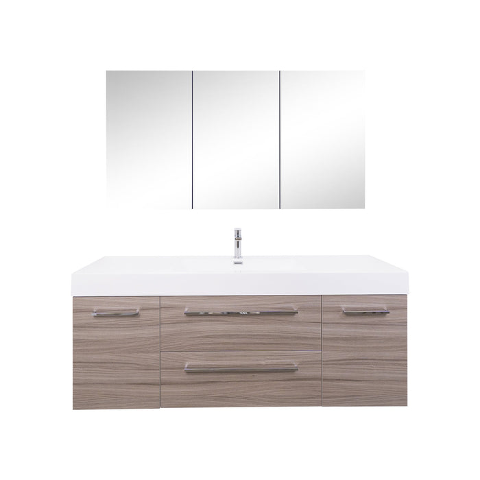 Aquamoon Maya Duo 60 Maple Grey Wall Mounted Modern Bathroom Vanity Set