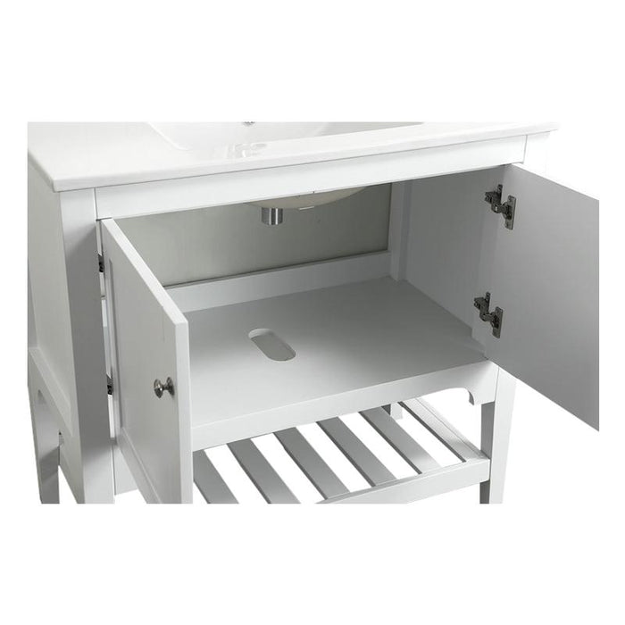 Aquamoon Rimini 36 White Free Standing Modern Bathroom Vanity Set