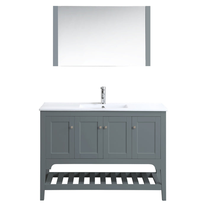 Aquamoon Rimini 48 Mat Grey Free Standing Modern Bathroom Vanity Set
