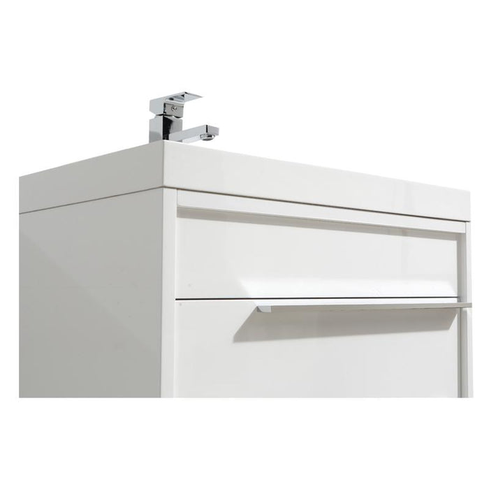 Aquamoon Roma 24 White Free Standing Modern Bathroom Vanity Set