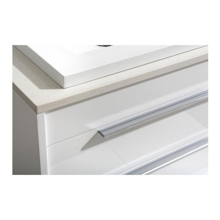 Aquamoon Roma 60 White Free Standing Modern Double Sink Bathroom Vanity Set