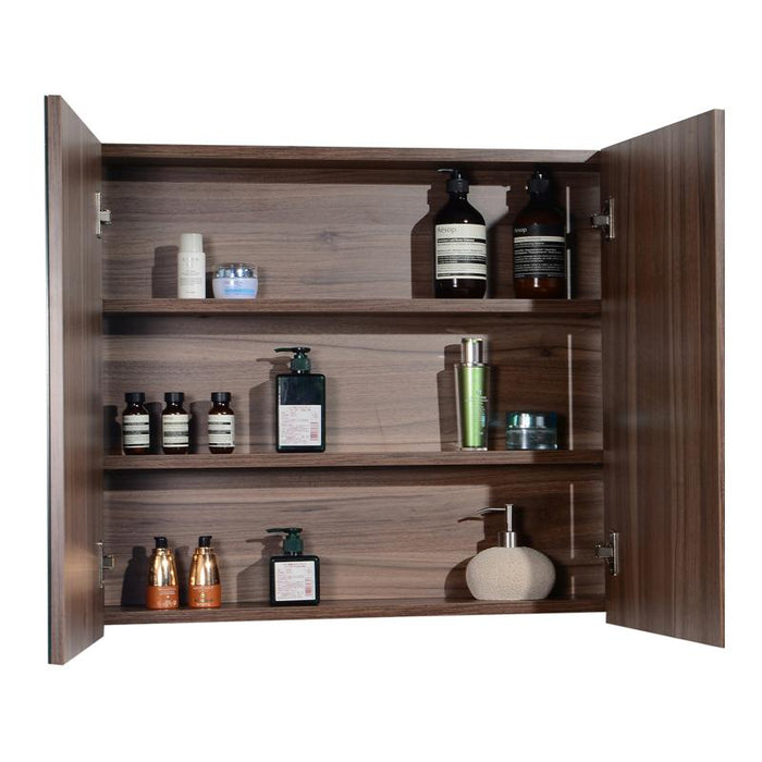 Aquamoon Sparta 31 Walnut Free Standing Modern Bathroom Vanity Set