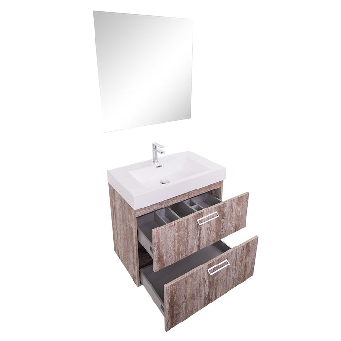 Aquamoon Sunrise 24 Ashwood  Wall Mounted Modern Bathroom Vanity Set