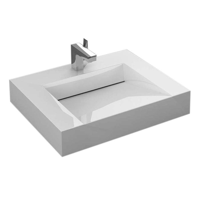 Aquamoon Venice 24" Integrated Countertop White Infinity  Sink