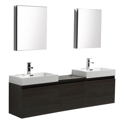 Venice 93 Double Maple Grey Vanity - CABINET ONLY