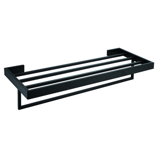 Aquamoon A34 Bathroom Towel Rack 24-Inch Wall Mounted Matte Black Finished
