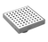 Aquamoon  Brushed Nickel Insert 6 X 6  Linear Shower Drain, 316 Stainless Steel Square With Hair Strainer