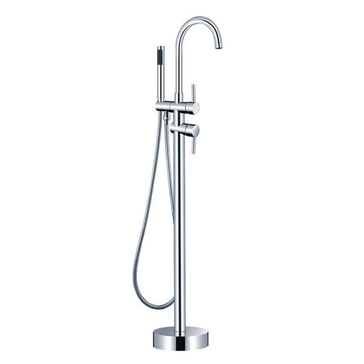 Aquamoon Mia Chrome Freestanding Bathtub Faucet Tub Filler Floor Mount Single Handle With Hand Shower