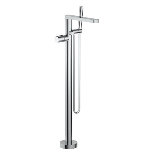 Aquamoon Barcelona Chrome Freestanding Bathtub Faucet Tub Filler Floor Mount Single Handle With Hand Shower