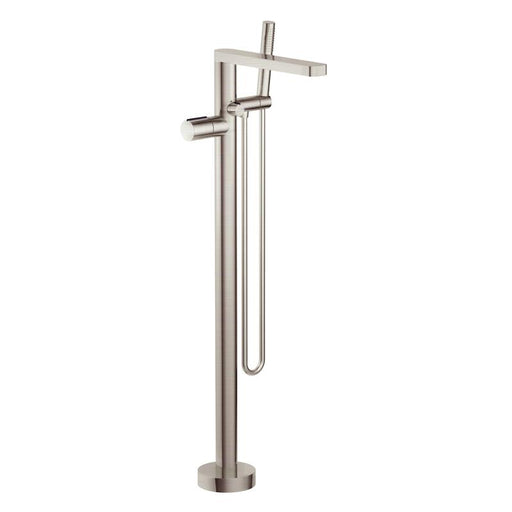 Aquamoon Barcelona Brushed Nickel Freestanding Bathtub Faucet Tub Filler Floor Mount Single Handle With Hand Shower