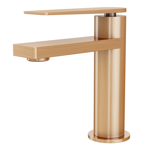 Aquamoon Havana Single Hole Mount Bathroom Vanity Faucet Copper