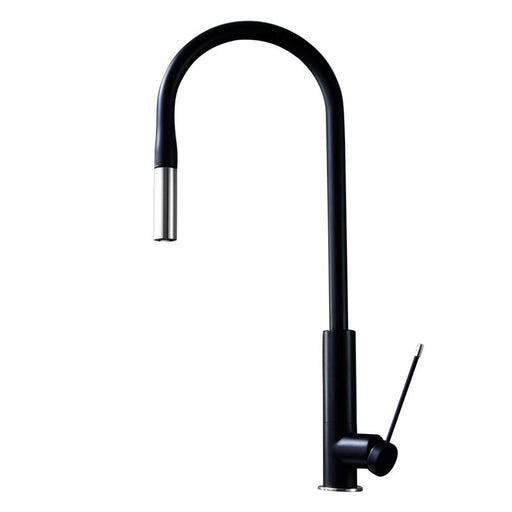 Aquamoon Cronos Single-Handle Kitchen Sink Faucet With Pull Down Sprayer, Chrome Finished