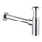 Brass  Contemporary Round P-Trap  Basin Sink Waste Trap Drain Kit , Brushed Nickel Finished