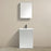 Aquamoon Radious 23.5"  Modern Pedestal Bathroom Sink With Single Hole Faucet And Overflow