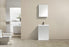 Aquamoon Radious 23.5"  Modern Pedestal Bathroom Sink With Single Hole Faucet And Overflow