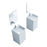 Aquamoon Squadra 18.5"  Modern Pedestal Bathroom Sink With Single Hole Faucet And Overflow